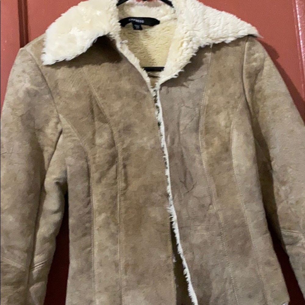 Express suede leather jacket - girls size 1/2
